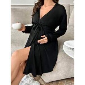 Moonlight & Mama Super Soft & Skin-Friendly Solid Color Long Sleeve Maternity L…